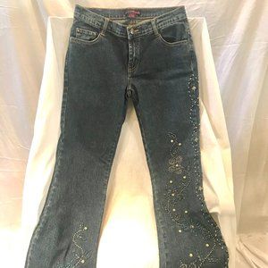 90s Sequined Flare Jeans